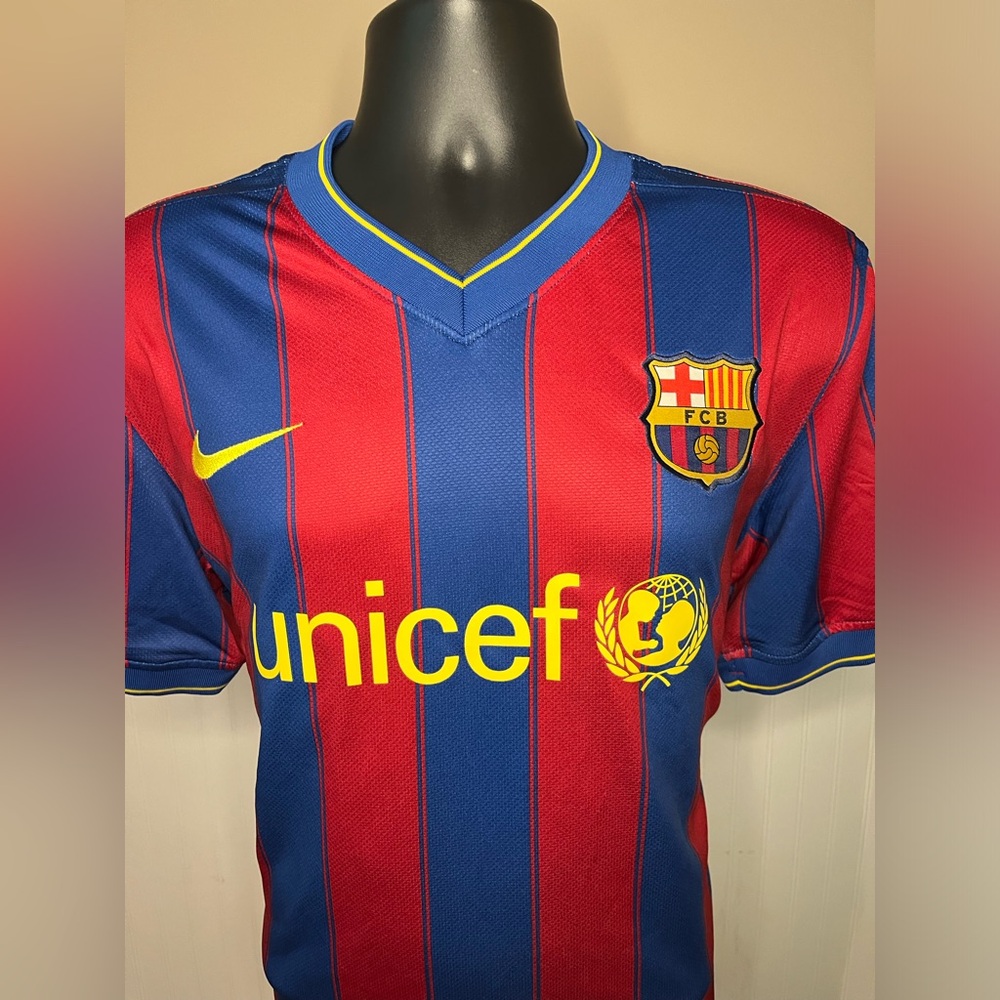 Nike Fit Dry Barcelona Home Football Soccer Jersey Men's Size Large